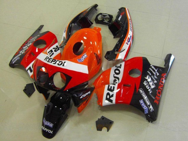 Orange Blanc Rouge Noir Brillant HRC Repsol Carénage Moto Honda CBR250RR MC22 1990-1998