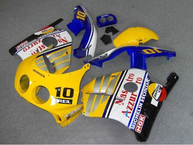Jaune Bleu Argent Blanc Rouge Nastro Azzurro Breil 10 Carénage Moto Honda CBR250RR MC22 1990-1998