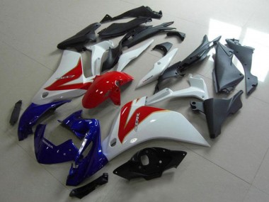 Blanc Rouge Bleu Carénages Moto Honda CBR250RR 2011-2015 Pas Chère