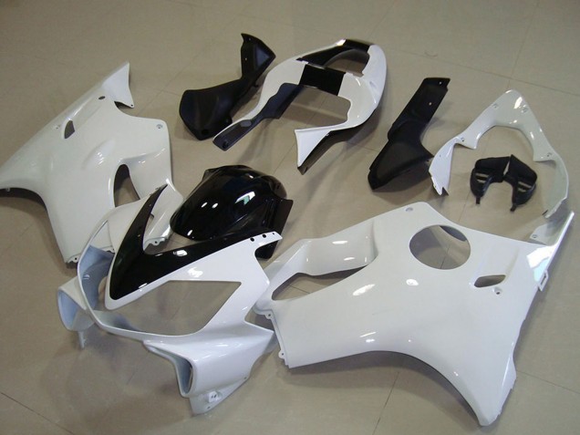Blanc Noir Brillant Carénages Moto Honda CBR600 F4i 2001-2003