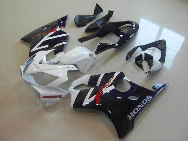 Blanc Noir Brillant F Sport Carénage Moto Honda CBR600 F4i 2001-2003