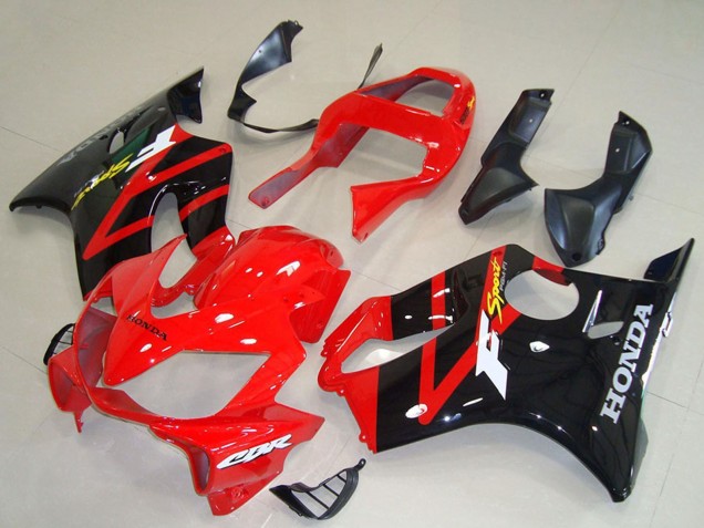 Rouge Noir Brillant Carénages Moto Honda CBR600 F4i 2001-2003