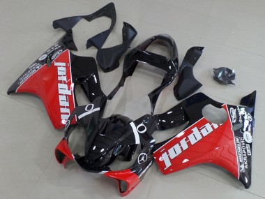 Noir Brillant Rouge Blanc Jordan Carénage Moto Honda CBR600 F4i 2001-2003 Pas Chère