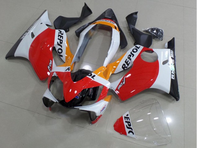 Blanc Rouge Jaune Noir Brillant Repsol Carénage Moto Honda CBR600 F4i 2004-2007