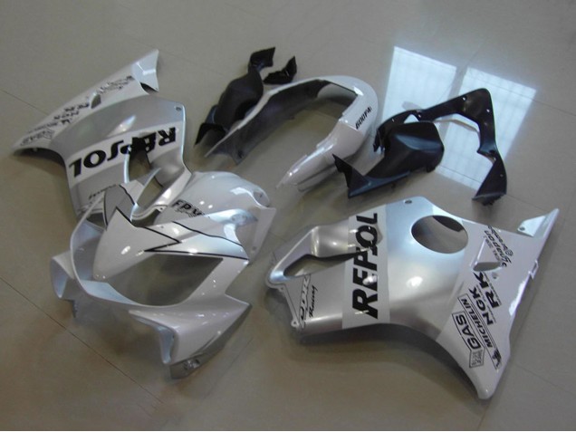 Blanc Argent Noir Repsol Carénage Moto Honda CBR600 F4i 2004-2007