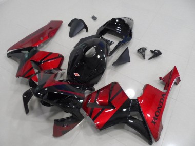 Rouge Noir Brillant Bande Carénages Moto Honda CBR600RR 2003-2004 Pas Chère