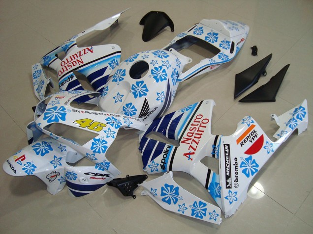 Blanc Bleu Rouge Nastro Azzurro Carénage Moto Honda CBR600RR 2003-2004