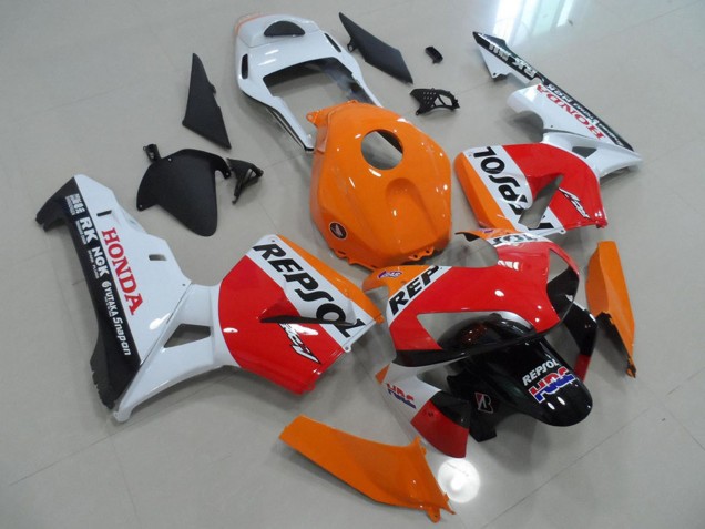Orange Blanc Rouge Noir Brillant Repsol HRC Carénage Moto Honda CBR600RR 2003-2004