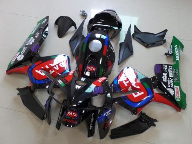 Noir Rouge Vert Pata Carénage Moto Honda CBR600RR 2005-2006 Pas Chère