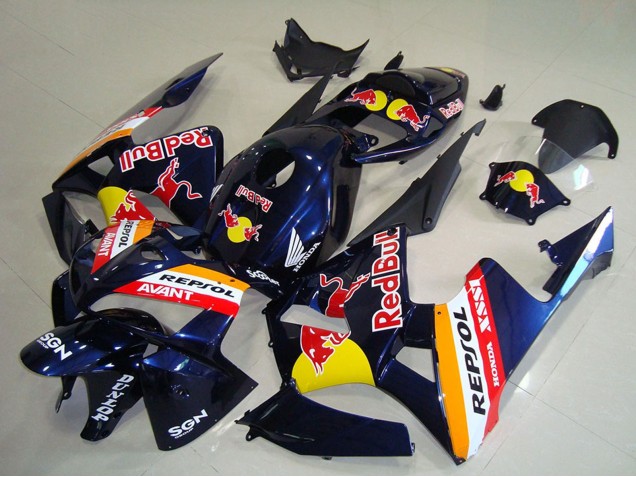 Bleu Foncé Orange Red Bull Repsol Carénage Moto Honda CBR600RR 2005-2006
