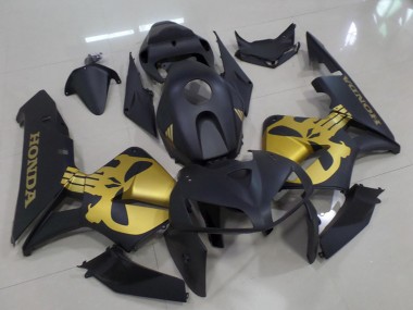 Noir Mat Or Crâne Carénage Moto Honda CBR600RR 2005-2006 Pas Chère