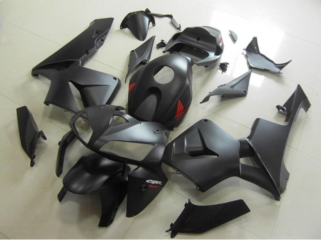 Noir Mat Rouge Décalque Carénage Moto Honda CBR600RR 2005-2006
