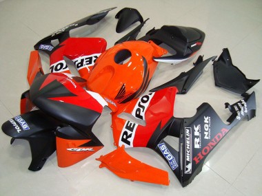 Orange Rouge Blanc Noir Mat Repsol Courses Carénage Moto Honda CBR600RR 2005-2006 Pas Chère