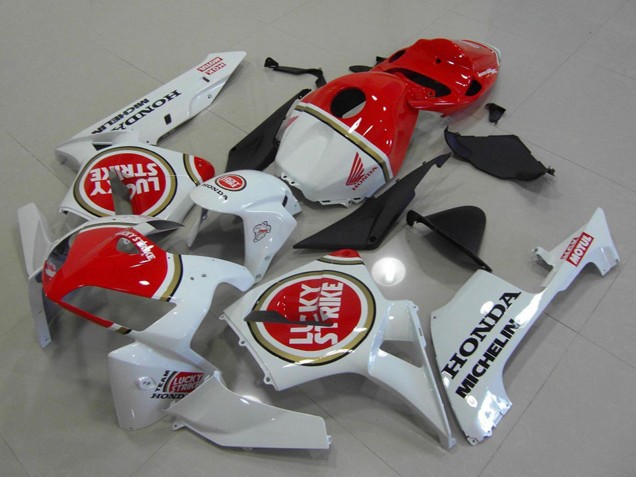 Blanc Rouge Lucky Strike Carénage Moto Honda CBR600RR 2005-2006