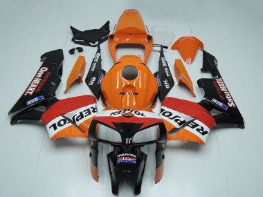 Noir Orange Blanc Rouge Repsol Carénages Moto Honda CBR600RR 2005-2006 Pas Chère