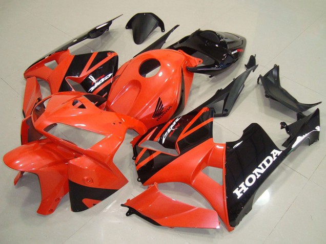 Orange Noir Carénage Moto Honda CBR600RR 2005-2006