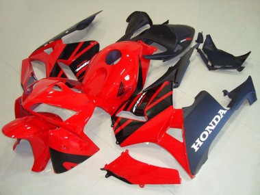 Rouge Noir Kits Carénages Moto Honda CBR600RR 2005-2006 Pas Chère