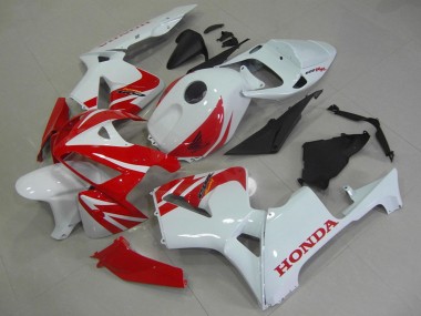 Blanc Rouge Carénage Moto Honda CBR600RR 2005-2006 Pas Chère