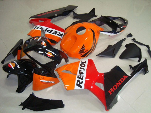 Orange Blanc Rouge Noir Brillant Repsol Kits Carénages Moto Honda CBR600RR 2005-2006
