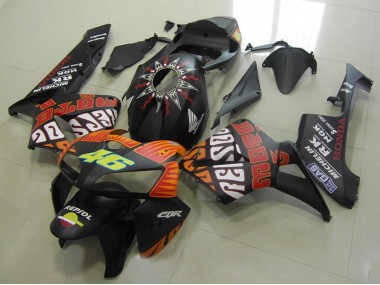 Noir Mat Orange Jaune Rossi 46 Carénage Moto Honda CBR600RR 2005-2006 Pas Chère