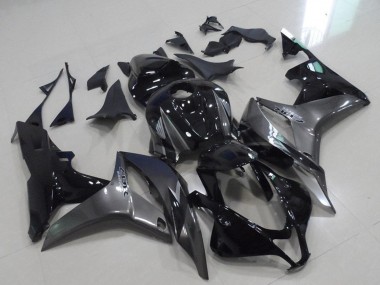 Gris Noir Brillant Carénage Moto Honda CBR600RR 2007-2008 Pas Chère
