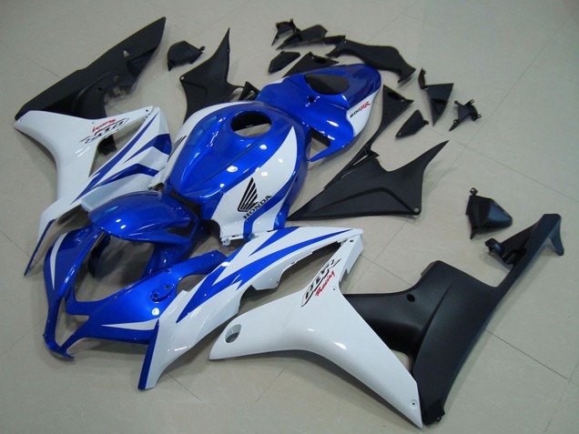 Blanc Bleu Noir Mat Carénage Moto Honda CBR600RR 2007-2008