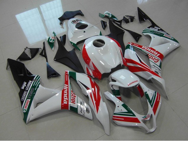Blanc Rouge Vert Noir Brillant Castrol 38 Carénage Moto Honda CBR600RR 2007-2008