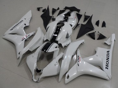 Blanc Noir Brillant Kits Carénages Moto Honda CBR600RR 2007-2008 Pas Chère