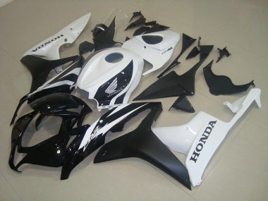 Blanc Noir Brillant Noir Mat Carénage Moto Honda CBR600RR 2007-2008 Pas Chère