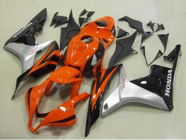Argent Orange Noir Brillant Carénages Moto Honda CBR600RR 2007-2008 Pas Chère