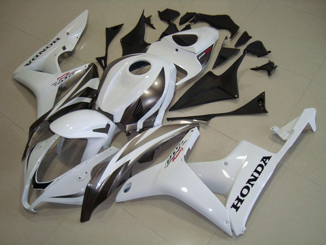 Blanc Argent Carénage Moto Honda CBR600RR 2007-2008