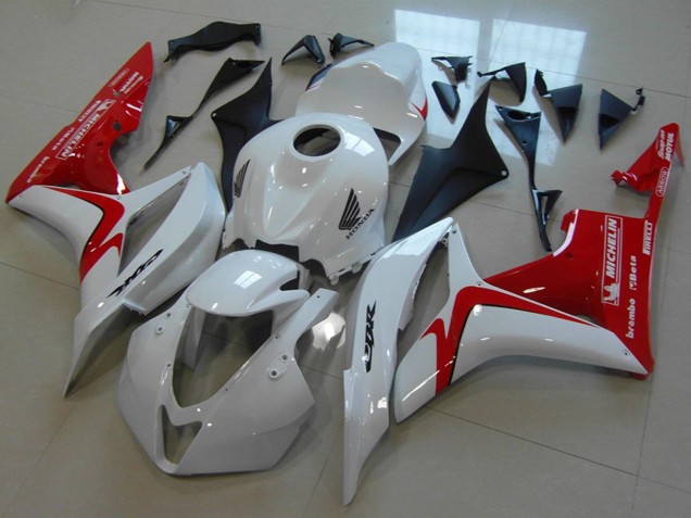 Blanc Rouge Courses Style Carénage Moto Honda CBR600RR 2007-2008