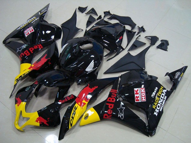 Noir Brillant Jaune Red Bull Carénages Moto Honda CBR600RR 2009-2012