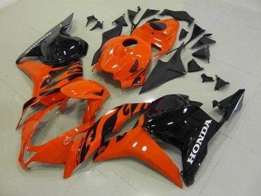 Orange Noir Brillant Carénages Moto Honda CBR600RR 2009-2012 Pas Chère