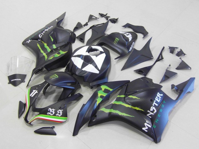 Noir Mat Bleu Vert Monstre Carénage Moto Honda CBR600RR 2009-2012