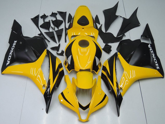 Jaune Noir Mat Carénage Moto Honda CBR600RR 2009-2012