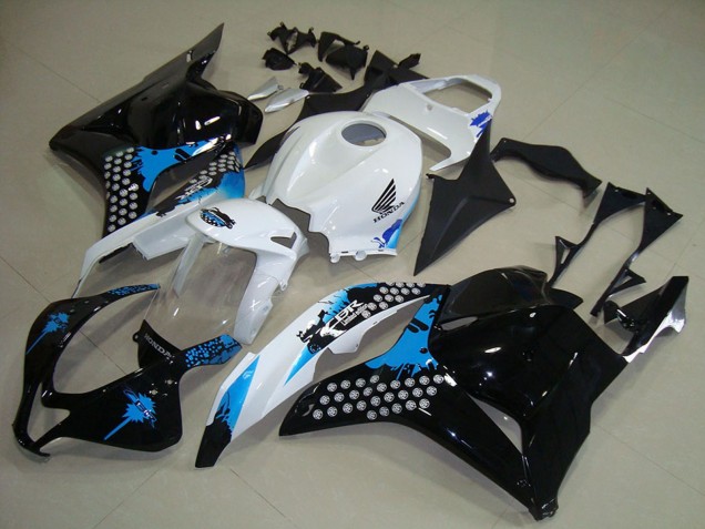 Blanc Bleu Noir Brillant Kits Carénage Moto Honda CBR600RR 2009-2012