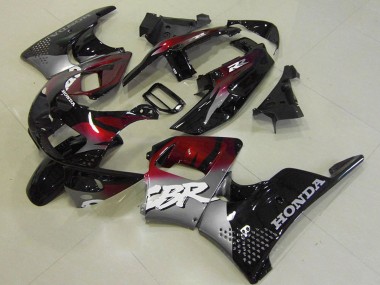 Argent Rouge Marron Noir Brillant Carénage Moto Honda CBR900RR 893 1996-1997 Pas Chère