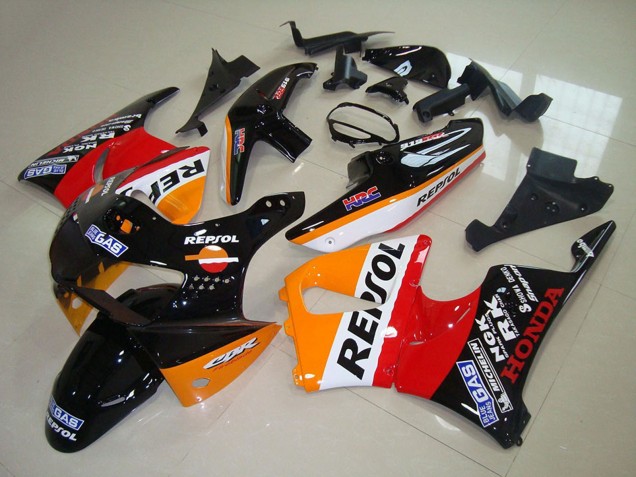 Orange Blanc Rouge Noir Brillant Repsol Carénage Moto Honda CBR900RR 919 1998-1999