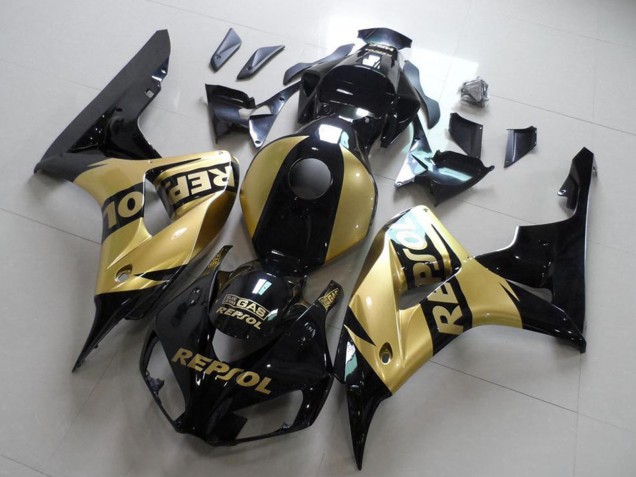Noir Brillant Or Repsol Carénage Moto Honda CBR1000RR 2006-2007