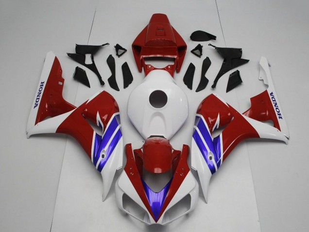 Blanc Rouge Bleu Carénages Moto Honda CBR1000RR 2006-2007
