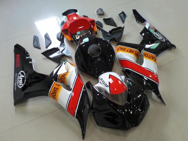Rouge Blanc Orange Noir Brillant Courses Carénage Moto Honda CBR1000RR 2006-2007