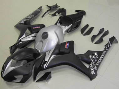 Argent Noir Mat Kits Carénages Moto Honda CBR1000RR 2006-2007 Pas Chère