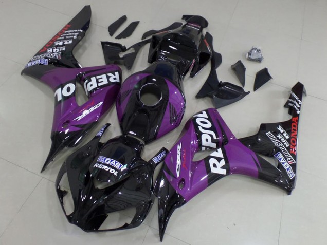 Noir Brillant Violet Repsol Carénage Moto Honda CBR1000RR 2006-2007