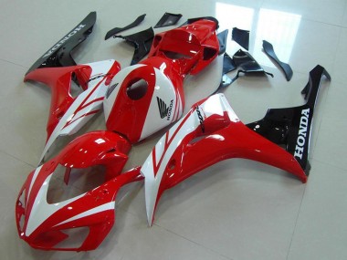 Blanc Rouge Noir Brillant Kits Carénage Moto Honda CBR1000RR 2006-2007 Pas Chère