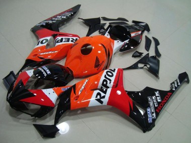 Orange Blanc Rouge Noir Brillant Repsol Kits Carénages Moto Honda CBR1000RR 2006-2007 Pas Chère