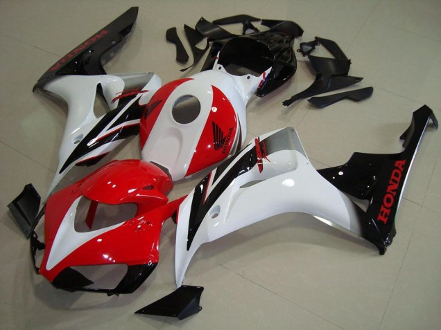 Blanc Rouge Noir Brillant Kit Carénage Moto Honda CBR1000RR 2006-2007