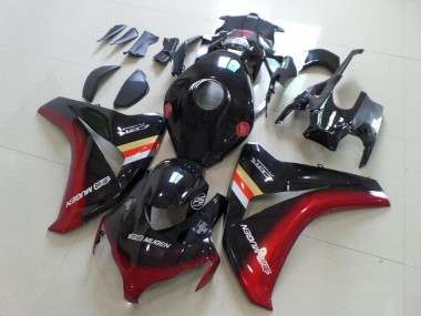 Noir Brillant Rouge Mugen Carénage Moto Honda CBR1000RR 2008-2011 Pas Chère