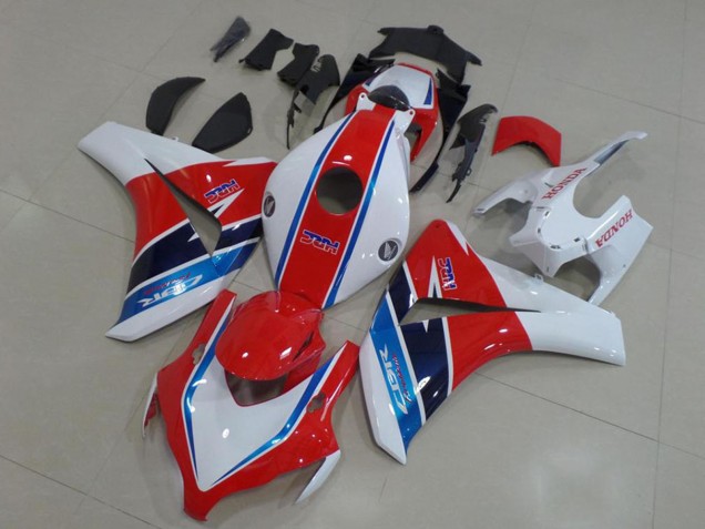 Blanc Rouge Bleu HRC Kits Carénages Moto Honda CBR1000RR 2008-2011