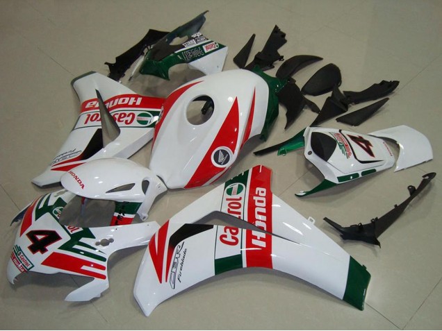 Blanc Rouge Vert Foncé Castrol Carénage Moto Honda CBR1000RR 2008-2011